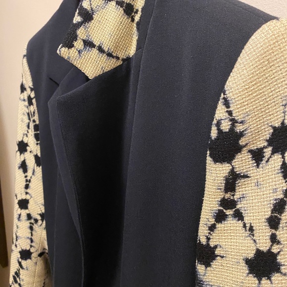 LAVEER blazer Navy with tie dye sleeves, size 6 - Picture 7 of 11